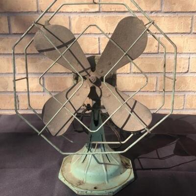 14in Vintage Electric Fan Fitzgeral Mfg. Co. as is