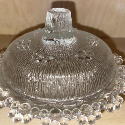 Covered Crystal Butter/Cheese Dish