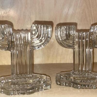 2 Crystal Double Candlesticks