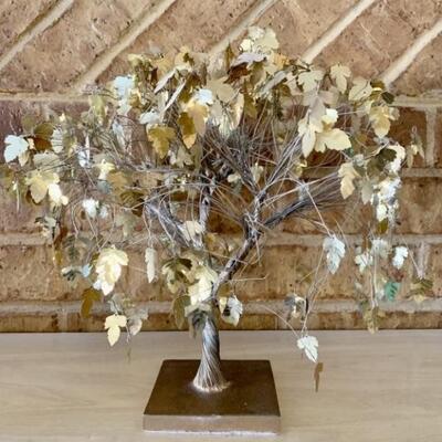 Mid Century Modern Gold Foil Leaf Dream Tree