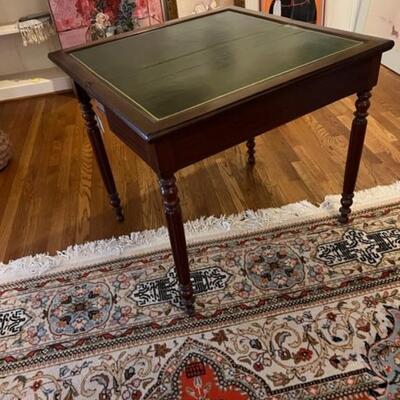Flip Top game table with leather