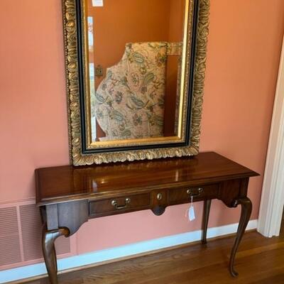 Console Table and Mirror