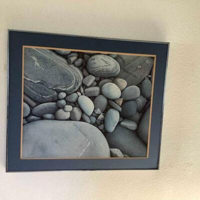 Mse068 Framed River Rock Print by Alan Magee