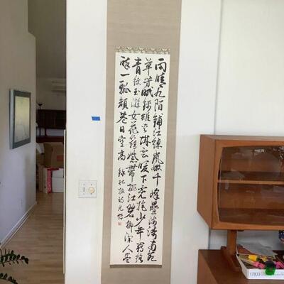 Mse053 Original Japanese Handpainted Scroll Wall Hanging