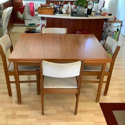 Mse004 Beautiful Teak Dining Table (Very Good Condition) & Chairs 