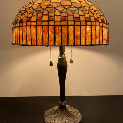 After Tiffany Stained Glass Lamp