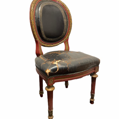 19c French Medallion Back Chair