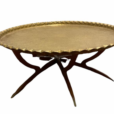 Extra Large Brass Tray Coffee Table