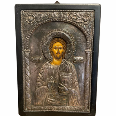 Silver Religious Icon Plaque