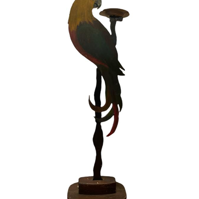 Art Deco Tall Parrot Ashtray