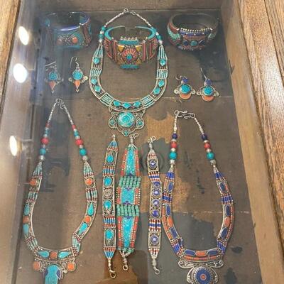 Sliver and Turquoise , Lapis, and Coral beautiful Jewelry!!