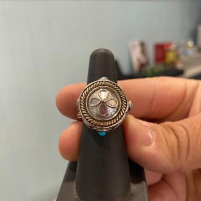 Sterling silver and turquoise ring