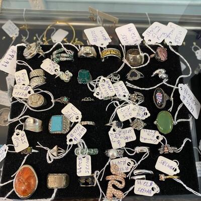 Huge variety of sterling silver  and Vintage and Rings!!