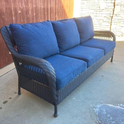 Outdoor wicker couch