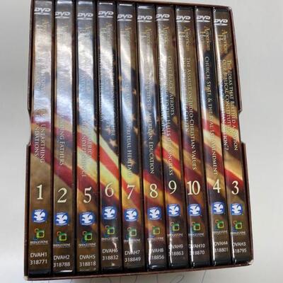 https://www.ebay.com/itm/115185528935	HS8067 American Heritage Series - Ten DVD Set ISBN 9780740318931		Offer	 $19.99 
