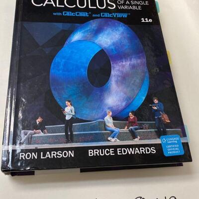 https://www.ebay.com/itm/125067136932	HS8049 Calculus of a Single Variable with CalcChat and CalcView Book by Bruce H. Edwards and Ron...