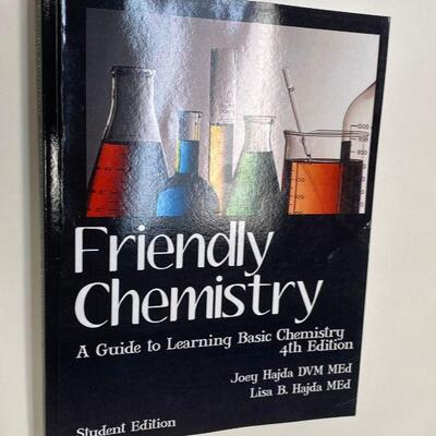 https://www.ebay.com/itm/115154866298	HS8053 Friendly Chemistry: A Guide to Learning Basic Chemistry Book by Joey A. Hajda and Lisa B....