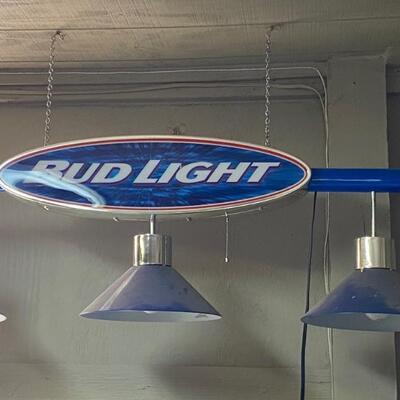 Hanging Bud Light sign