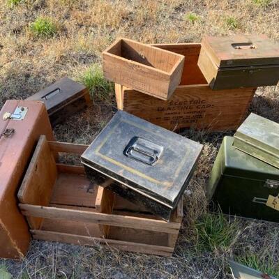 Vintage boxes and containers