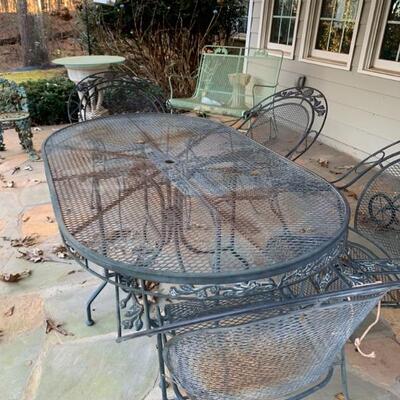 Outdoor patio table with four chairs