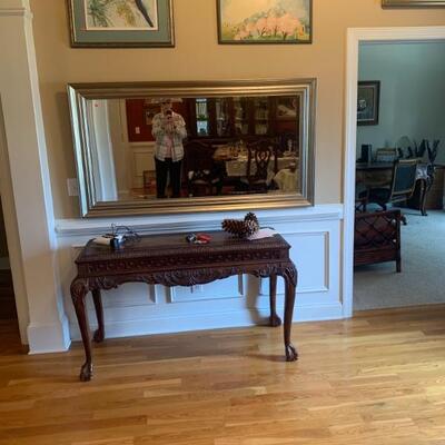 Beautiful mirror with couch table