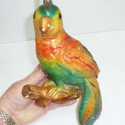 vintage chalkware parrot