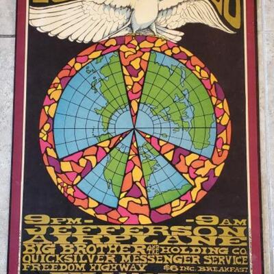 Jefferson Airplane 1968 Rock Poster San Francisco 