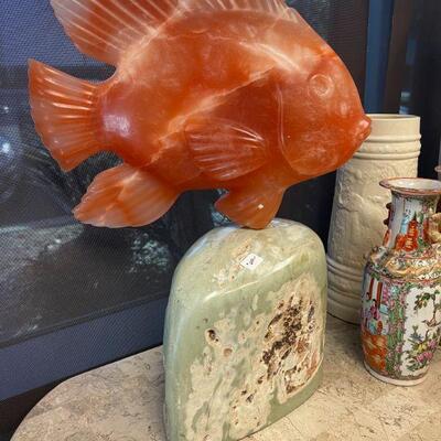 Fish with Marble Base
