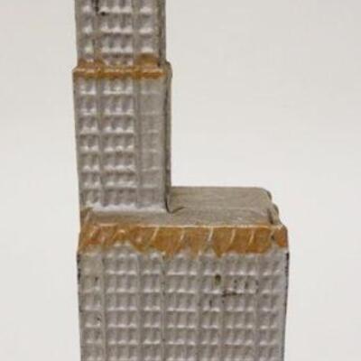 1039	WOOLWORTH BUILDING STILL BANK, CAST IRON, 1 3/4 IN X 2 1/4 IN X 8 IN HIGH

