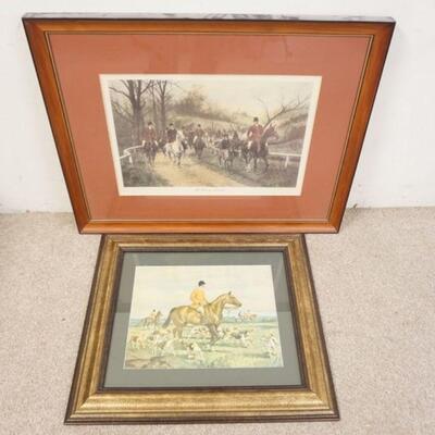 1083	2 HUNT PRINTS, LARGEST IS 31 1/2 IN X 25 1/4 IN INCLUDING FRAME
