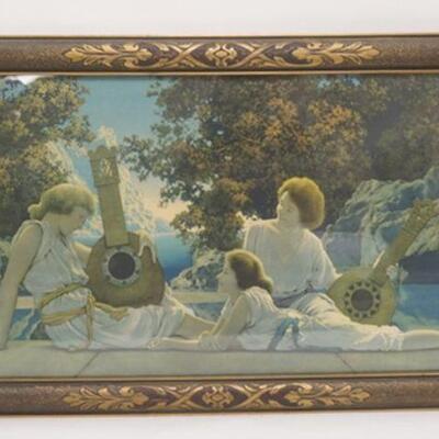 1070	MAXFIELD PARRISH LARGE LITTLE PAYERS IN NICE ORIGINAL FRAME, SOME SPOTS OF PAINTING WEAR ON THE FRAME, 33 1/4 IN X 19 3/8 IN...