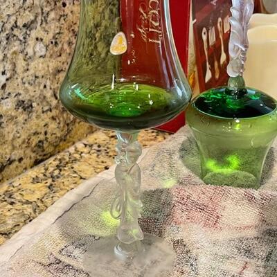 bayel france geisha stem wine green