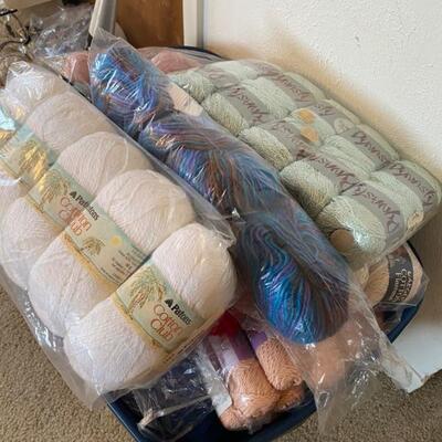 Over 40 bins of premium yarns