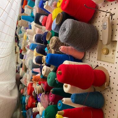 Tons of knitting and embroidery supplies 