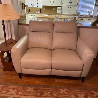 Leather Power Loveseat