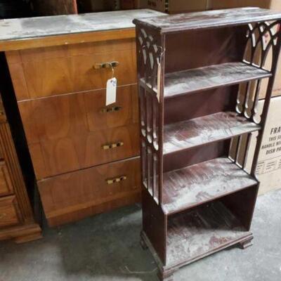 #2102 â€¢ Dresser And Shelf Measures Approx 21.5"x10"x47"-32"x25'45"
