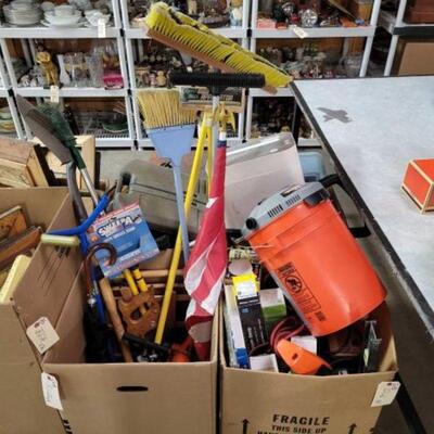 #3226 â€¢ Saws, Brooms, American Flag, Electric Chainsaw, Light Bulbs, And More