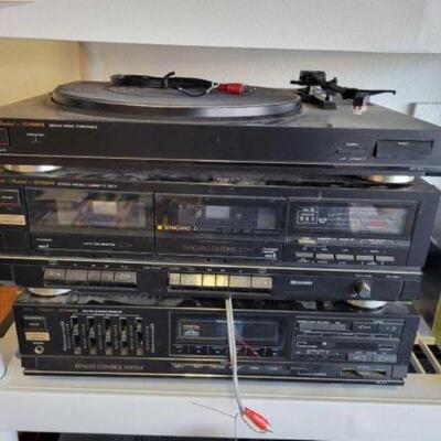 #3070 â€¢ Fisher Servo Drive Turntable, Double Cassette Deck, And AM/FM Stereo Reciever
