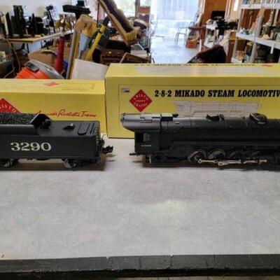 #1250 â€¢ Aristo Craft Trains #1 Guage 2-8-2 Mikado Steam Locomotive and Tender Aristo Craft Trains #1 Guage 2-8-2 Mikado Steam...