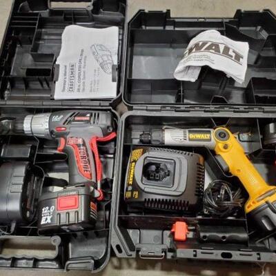 #4604 â€¢ Craftsman Cordless Drill/Driver Kit And DeWalt Cordless Screwdriver Kit

