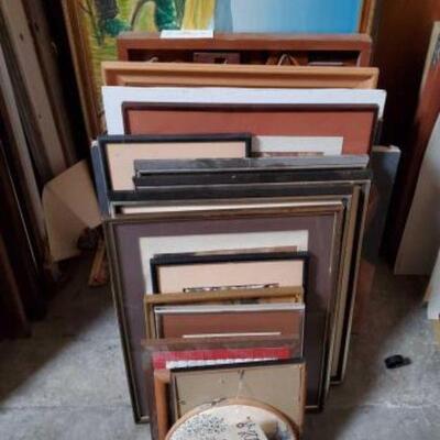 #2002 â€¢ Approx 21 Pieces Of Framed Artwork: Measurements Range Approx 9"x11"-24"x34"