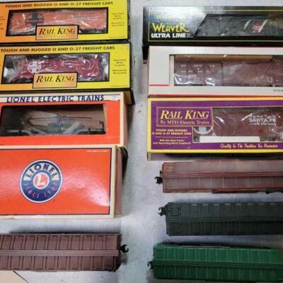 #1274 â€¢ 10 O-Scale Railcars and Lionel Dockside Switcher: Brands include Lionel, MTH, Railcars King, Peterson Supply, and Weaver Ultra...