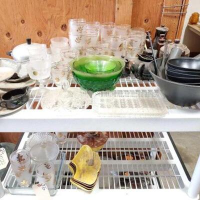 #1024 â€¢ Kitchen Glassware, Entertainement Platters, Salad Bowl and Plates & More!