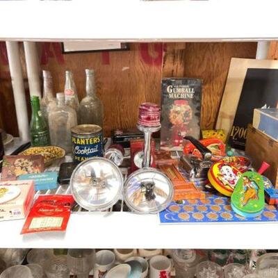 #1096 â€¢ Vintage Bottles, Gumball Machine, Clown Spinning Rattles & More!
