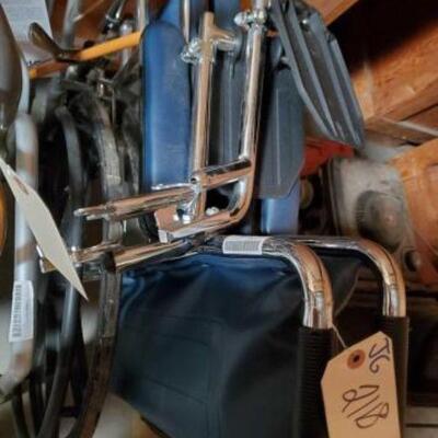 #2118 â€¢ Wheel Chair, Portable Toilet, Shower Seat, 2 Walkers, And 4 Canes