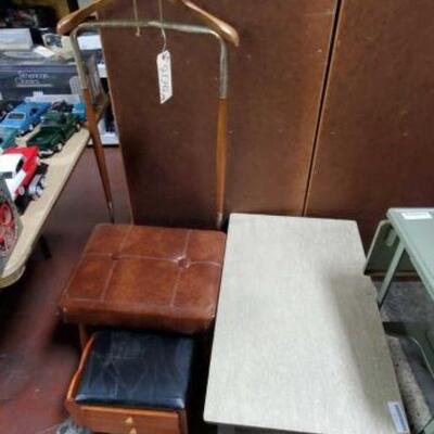 #2042 â€¢ Valet Stand, Small Coffee Table, Storage Foot Stool, And Step Stool Valet Stand, Small Coffee Table, Storage Foot Stool, And...