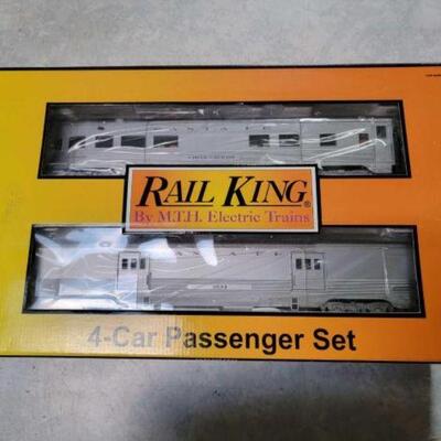 #1276 â€¢ O-Scale Rail King by MTH Santa Fe 4-Car Passenger Set