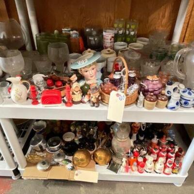 #1098 â€¢ Glassware & Porcelain Figurines for Kitchen Usage