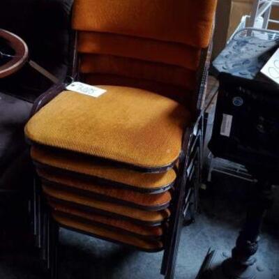 #2028 â€¢ 6 Stacking Chairs Measures Approx 19"x21"x35"