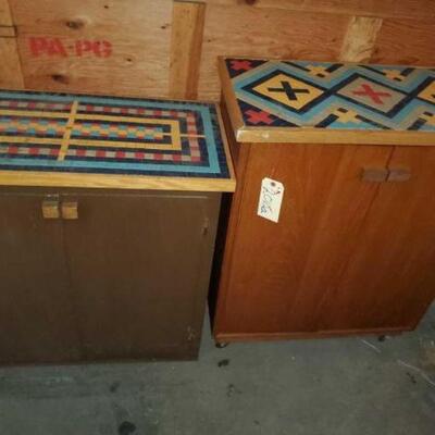 #2018 â€¢ 2 Tile Topped Cabinets